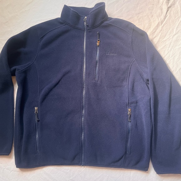 Vintage LL Bean Navy Blue Polartec Fleece Men Size XL - Picture 1 of 11